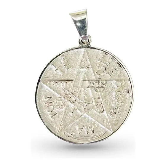 Pentagrama Ritualizado 7 Metales - Plata 925 Tetragramaton