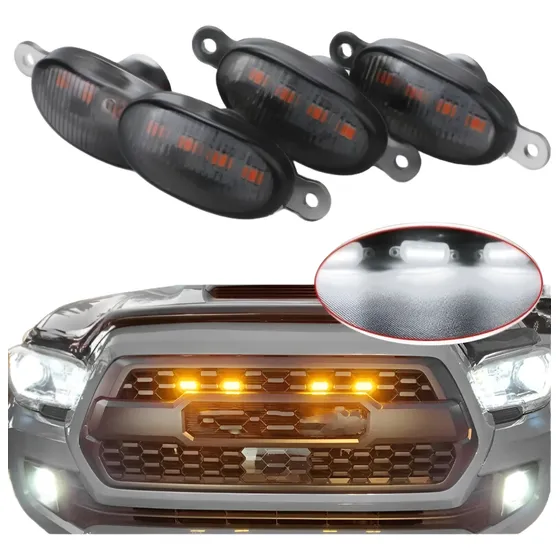 Luces Led Amarilla Para Persiana Parrilla Frente Tipo Raptor