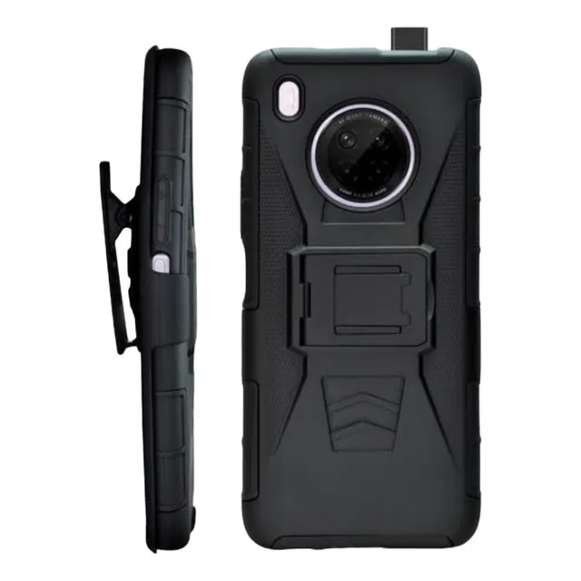 Case Bumper Funda Protector Uso Rudo Clip Huawei Y9a + Mica