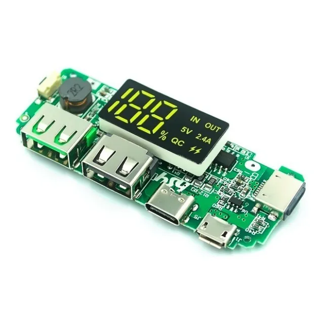 Cargador Batería Litio 18650 Micro / Tipo-c 5v 2.4a Led Dual