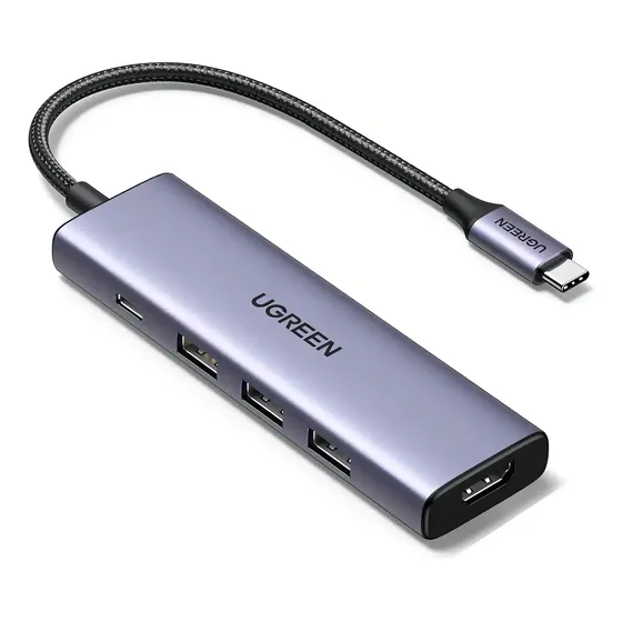 Hub Ugreen 5-en-1 De Usb-c A Hdmi\u002Fusb-a\u002Fpd 100w Black 15597 Color Negro | Cuotas sin interés