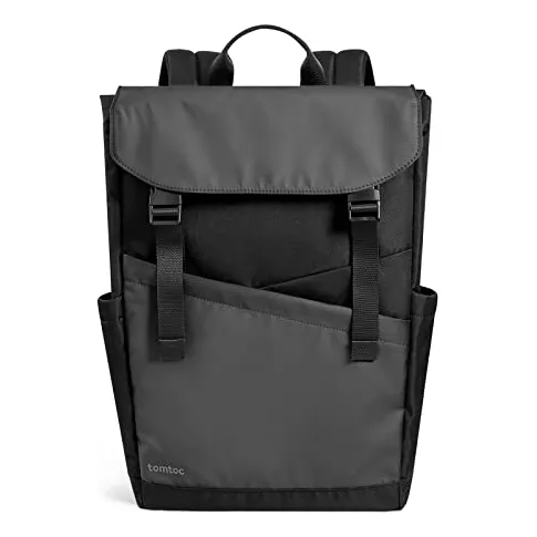Mochila Tomtoc Con Solapa Para Portátil, Ligera Y Resistente
