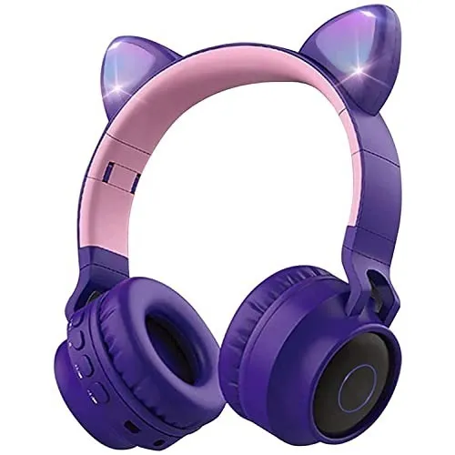 Audífonos Gamer Inalámbricos Bluetooth 5.0 Orejas De Gato