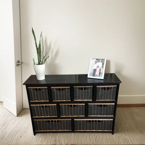 Organizador Cajonera  Canastos Multiusos!! Negra!!