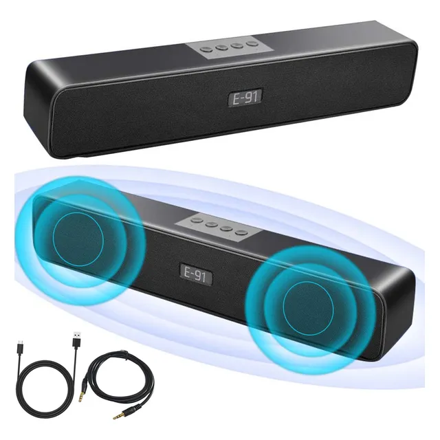Barra De Sonido Bocina Pc Bluetooth Subwoofer Altavoces