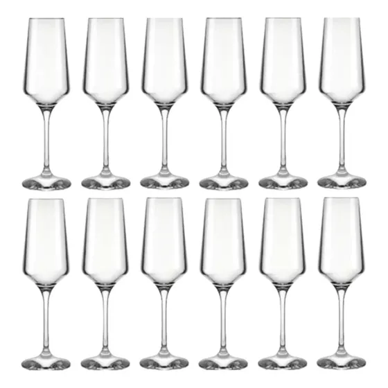Juego de copas de champán Brunello Nadir 12 unidades, 225 ml, kit Cj