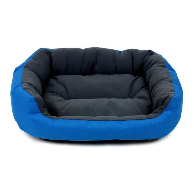 Cama Chica Para Perro Resistente, Color Azul / Gris