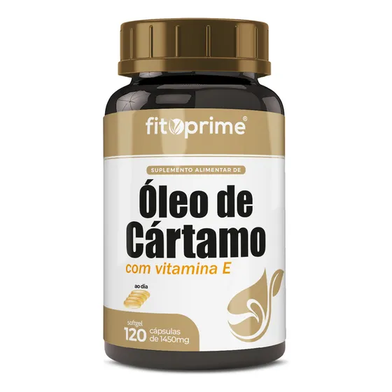 Óleo De Cártamo 1000mg Com Vitamina E 120cps Fitoprime Sabor Neutro