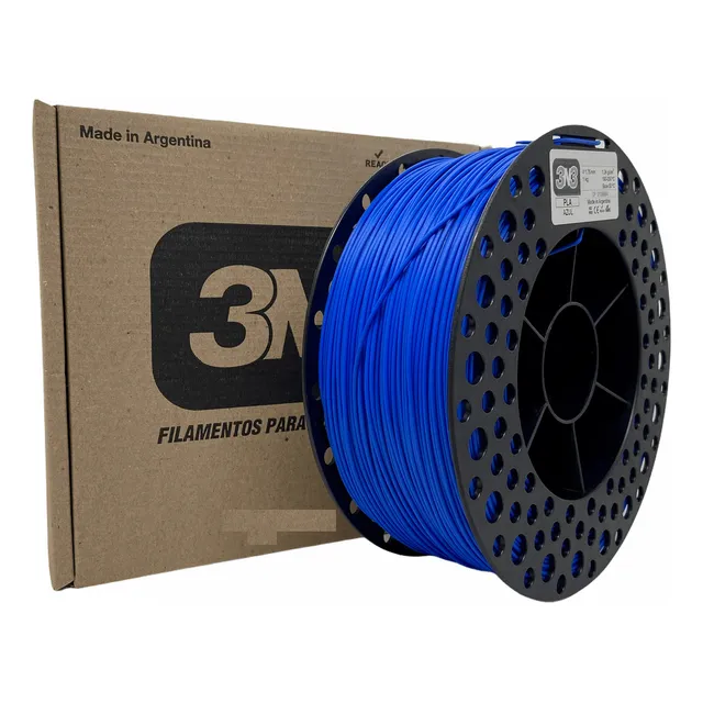 Filamento Pla 3n3 1.75mm 1kg Macrotec color azul