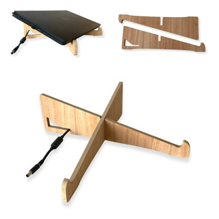 Soporte Apoya Notebook De Diseño Hecho En Madera Elevador Pc Soporte Apoya Notebook De Diseño Hecho En Madera Elevador Pc