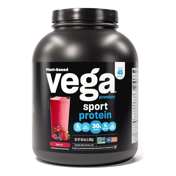 Proteína En Polvo Vega Premium Sport Berry 2 Kg 100% Vegana