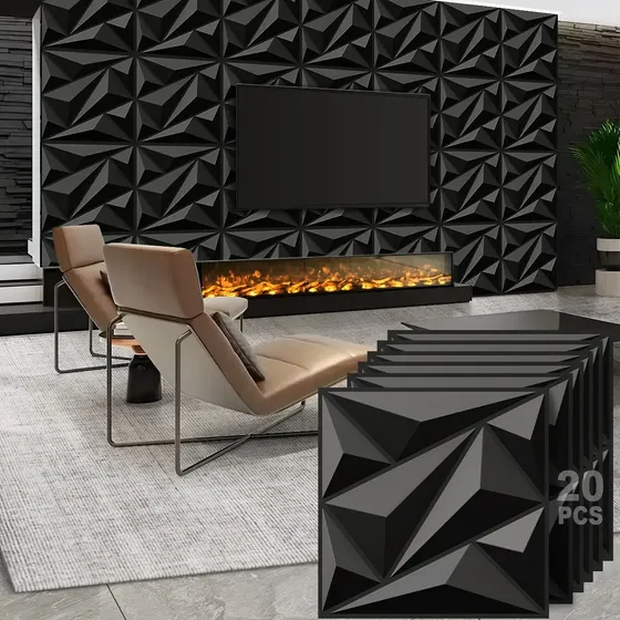 Paneles Decorativo 3d Pvc Para Pared 30x30cm Topon 20 Piezas