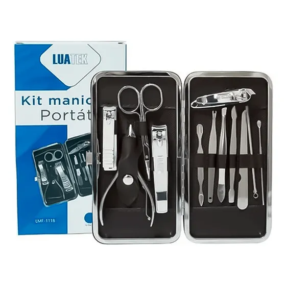 Kit Estojo Manicure Cortar Desencravar Unhas Mãos Pés