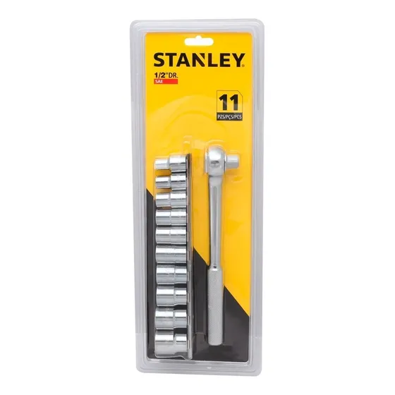 Juego De Dados Con Ratchet 1/2 Stanley 11 Piezas Sae