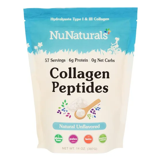 Péptidos De Colágeno En Polvo Nunaturals Tipo I, Iii 414 Ml