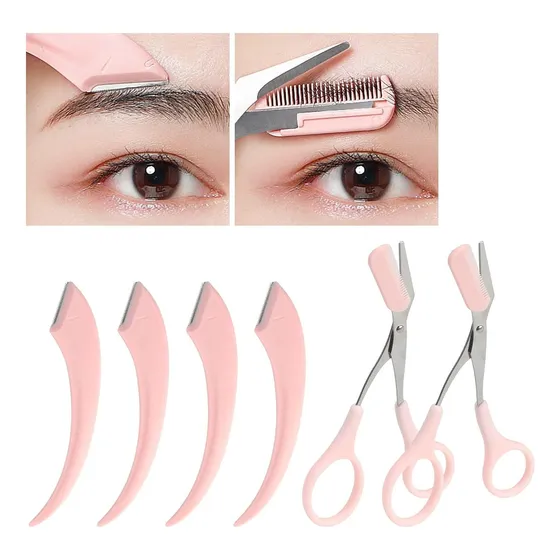 Tijera Con Peine Y Perfilador Para Cejas Excelente