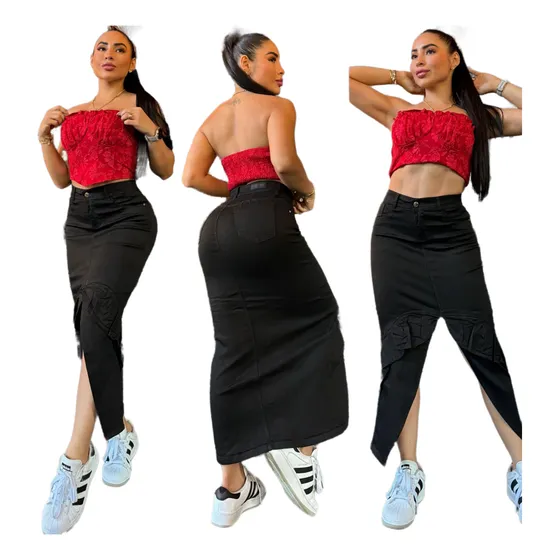 Falda Jeans De Dama Moda Colombiana