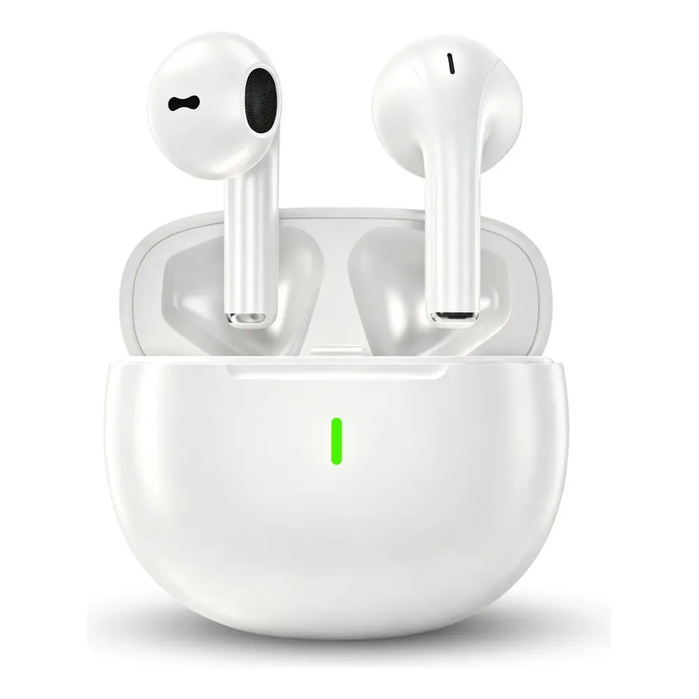 Fone de Ouvido JSKJ AD-D8 TWS In-ear Branco Bluetooth 5.4, Com Microfone e LED