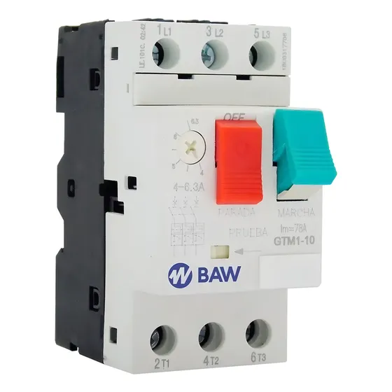 Guardamotor Tripolar Tmg Regulable 6a - 10a Baw Frecuencia 50 Hz - 60 Hz
