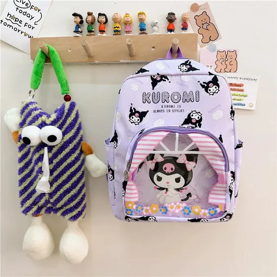 Mochila  Escolar  Kawaii Y2k Sanrio Kuromi Cinnamoroll .