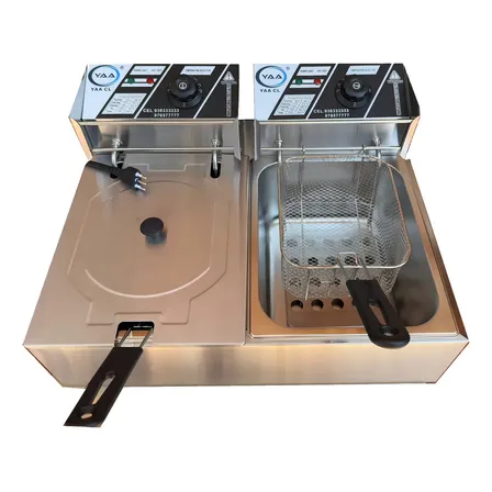 Freidora Industrial 12l Eléctrica Acero Inoxidable 220v 2500w Marca Yaa Plata