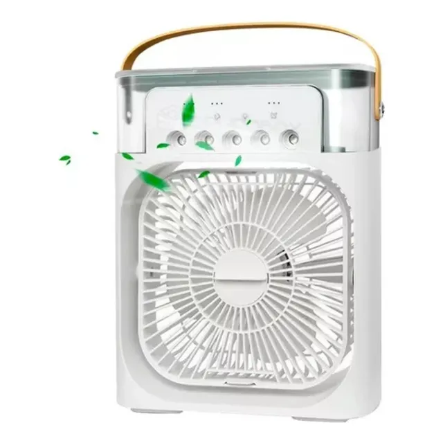 Ventilador de mesa Genérica Mini ventilador USB con 3 palas de Plástico color verde estructura color verde musgo, 21cm de diámetro 5 110V