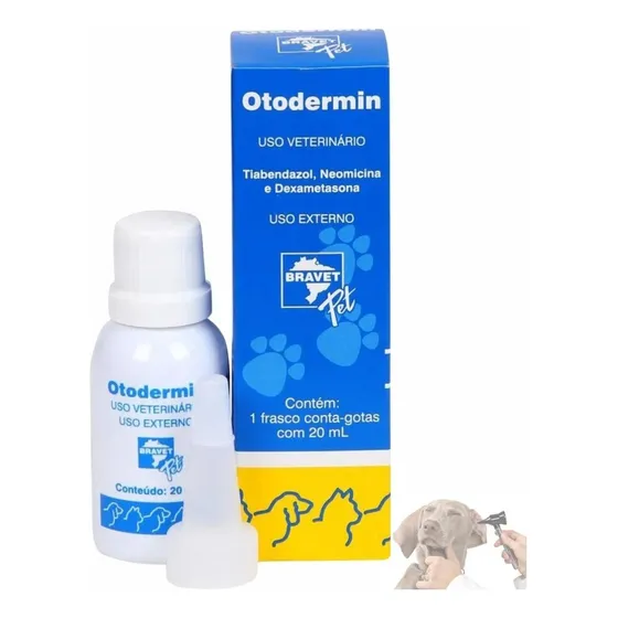 Remedio Para Otite Canina Grave Otodermin 20ml