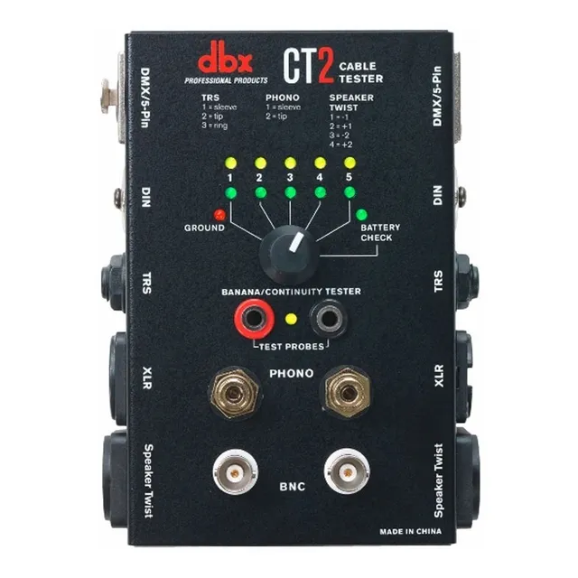 Probador De Cables Dbx Ct2 (xlr, Jack, Minijack, Rj45)