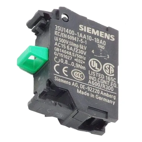 Modulo De Contactos 1na P/frontal Siemens 3su1400-1aa10-1ba0 Color Negro