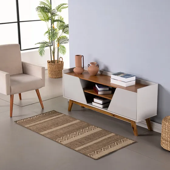 Tapete Passadeira Sisal Lancer 1 Peça 2,00m X 66cm Mescla Comprimento 2 m Cor MESCLA PS30 Desenho do tecido Geométrica Largura 66 cm