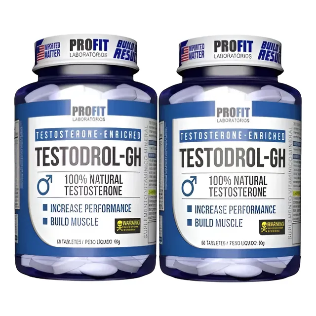 X 2 Testodrol - Gh Testosterona Pré Homonal 120comp - Profit