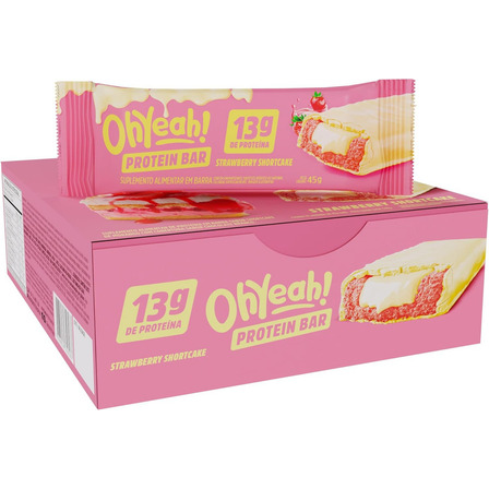 12 Barras Do Oh Yeah! Protein Bar 45g - Sabor Strawberry Shortcake Com 13g De Proteína Por Barra 12 Barras Do Oh Yeah! Protein Bar 45g - Sabor Strawberry Shortcake Com 13g De Proteína Por Barra