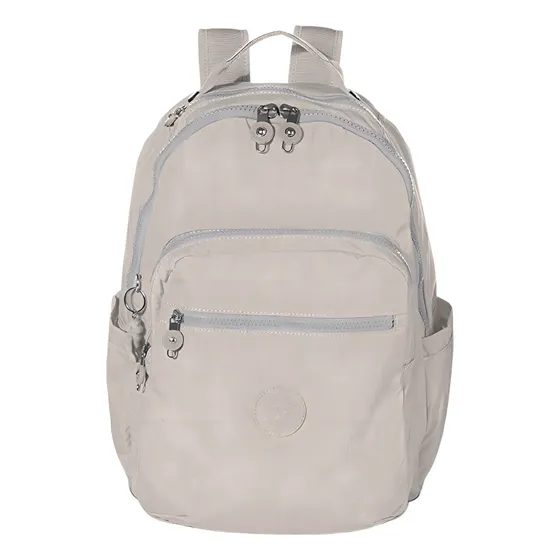 Mochila Kipling Seoul Mochila Kipling Seoul grande color gris diseño liso 26 litros