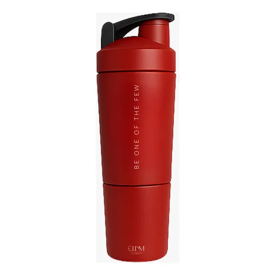 Coqueteleira Inox 600ml Ellym Nutrition Porta Suplemento Academia Cor Vermelho