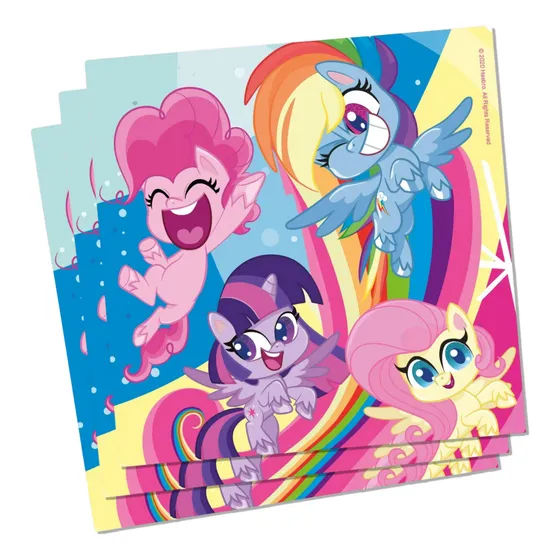 Set 10 Servilletas My Little Pony 33x33 Cm Cumpleaños