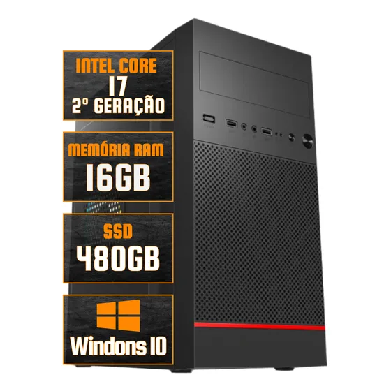 Pc Computador Cpu Intel Core I7 Ssd 480gb 16gb Memória Ram
