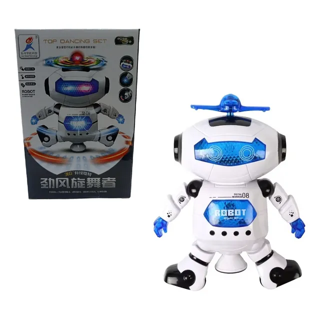 Muñeco Robot 360o Con Luces, Movimientos Y Sonido 21cm