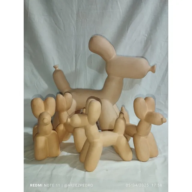 Perro Globos En Cerámica