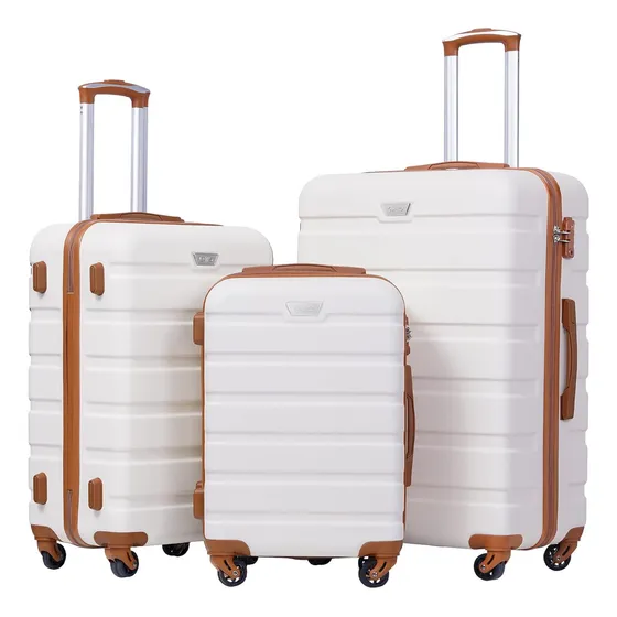 Conjunto De Maletas Coolife 3 Piezas Con Candado Tsa 20-24-2