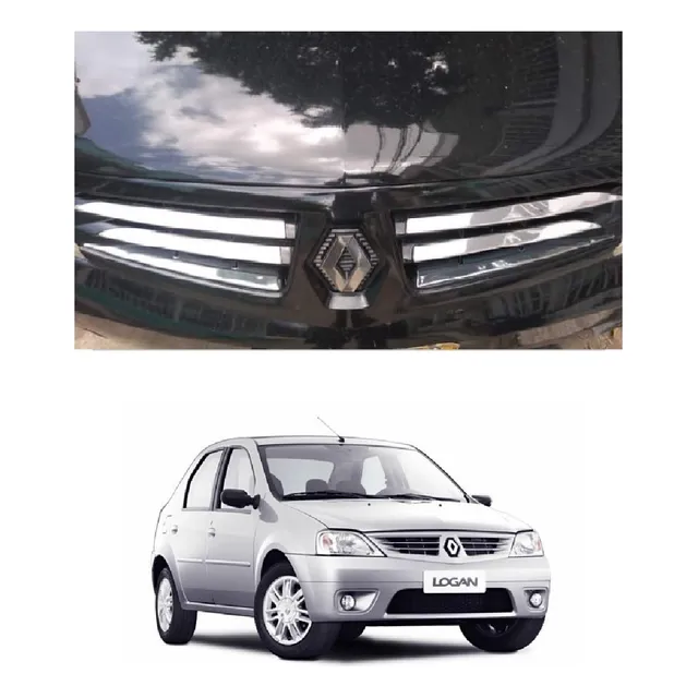Renault Logan Platinas De Parrilla Cromadas X 6 Piezas