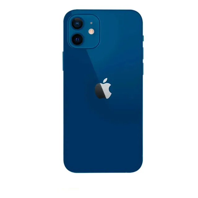 Iphone 12 Mini Blue 64gb Caja Y Accesorio Grado A Bateria Azul (Reacondicionado)