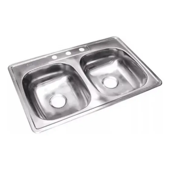 Fregadero Lavaplatos Acero Doble Tina (83x56x15 Cm)