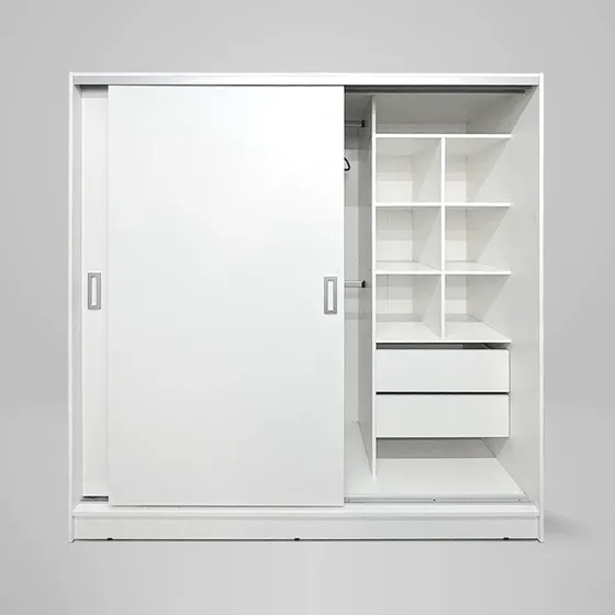Placard Puertas Corredizas Diseños Modernos blanco 180 X 56 X 180 cm cubos moderno 8180
