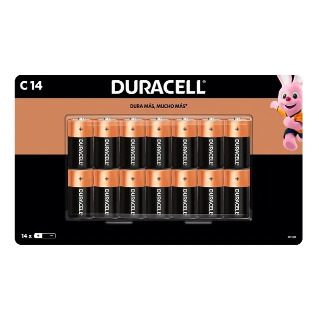 Pila tipo C 14 piezas duracell