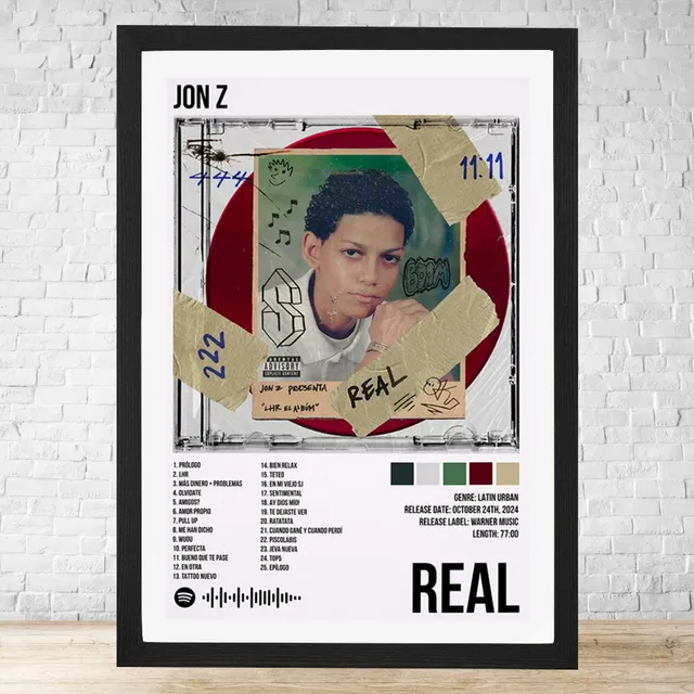 Cuadro Jon Z Real 30x40 Con Vidrio Y Marco C709