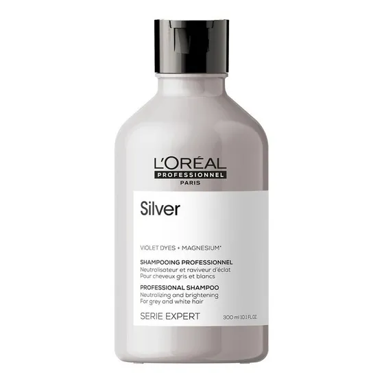 Shampoo Loreal Silver Matizador 300ml Grises, Blancos, Canas