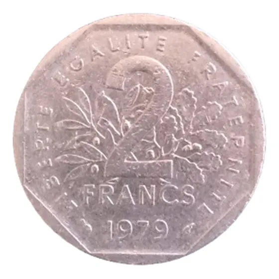 Moeda França 2 Francos - 1979 - Sob - Original