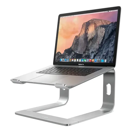 Soporte Base Aluminio Para Mac Macbook Notebook 10 - 16 Color Plateado | Cuotas sin interés