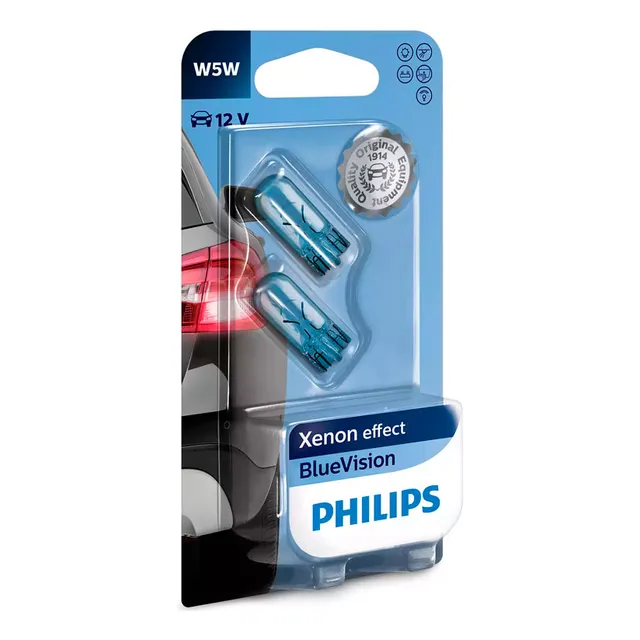 Lamparas De Posicion W5w Philips Blue Vision Pack X2