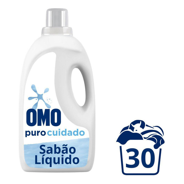 Lava-roupas Líquido Omo Puro Cuidado Galão 3l Lava-roupas Líquido Omo Puro Cuidado Galão 3l